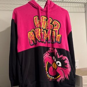 Disney Pink and Black Muppets Wild Animal Hoodie